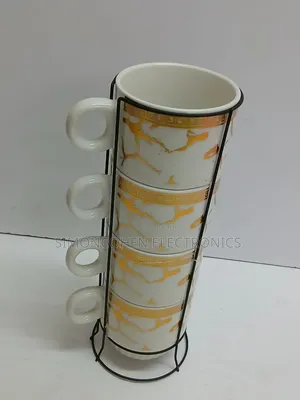 320ml Creative Space Saver Coffee Cups With Stackable Stand