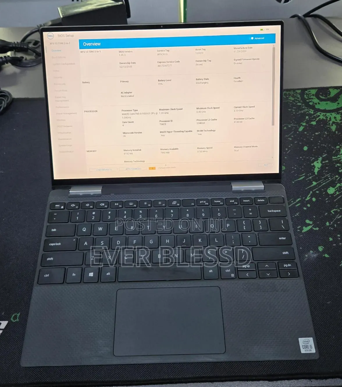 Laptop Dell XPS 13 7390 2-in-1 8GB Intel Core i5 SSD 256GB