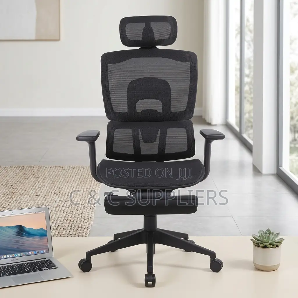 High Back Mesh Orthopedic Seat With Footrest