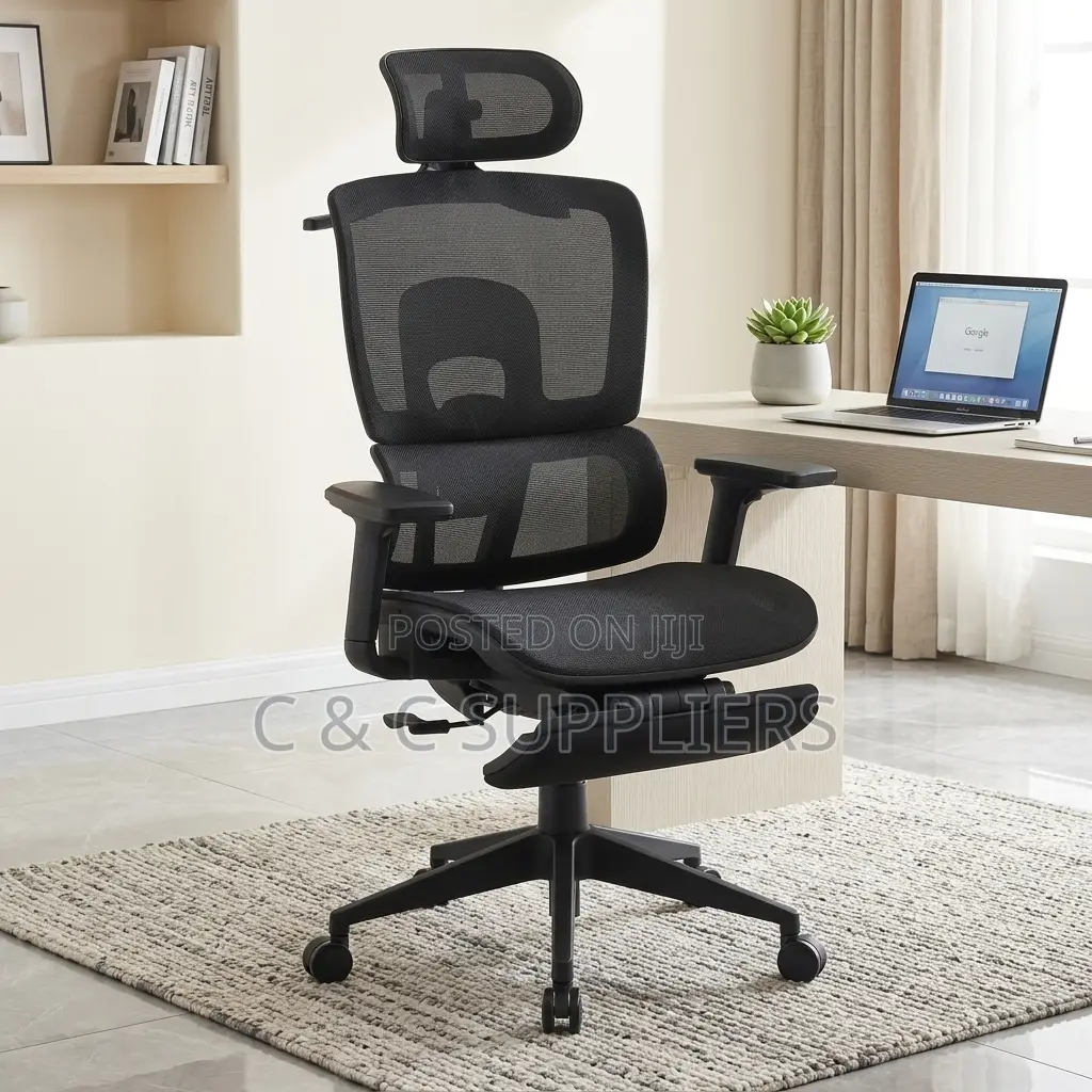 High Back Mesh Orthopedic Seat With Footrest