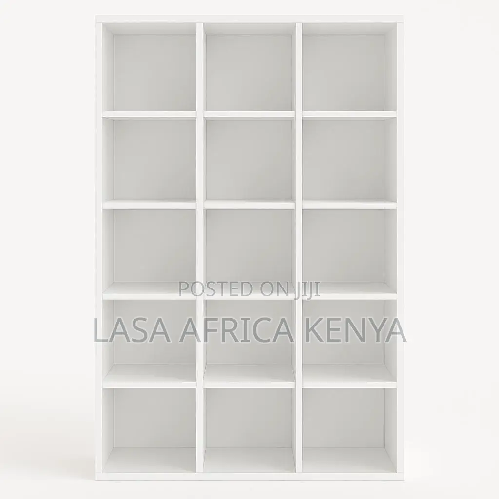 Modern 15-Cube Bookshelf Storage Organiser Home and Office