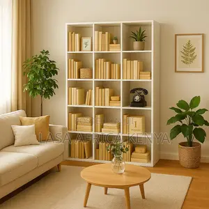 Modern 15-Cube Bookshelf Storage Organiser Home and Office
