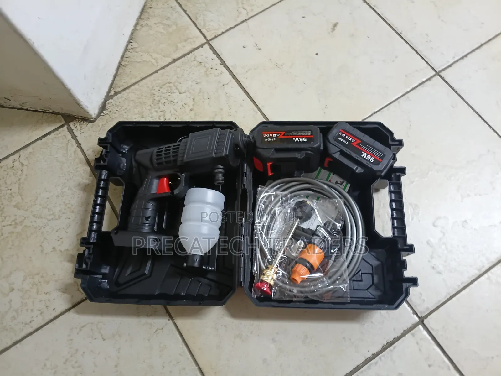 Cordless High Pressure Car Wash Gun – 96V Rechargeable