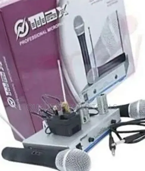 Omax Dual Channel UHF Wireless Microphone System-Dh-744