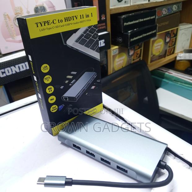 11-in-1 USB-C Hub With HDMI RJ45 USB 3.0 Audio