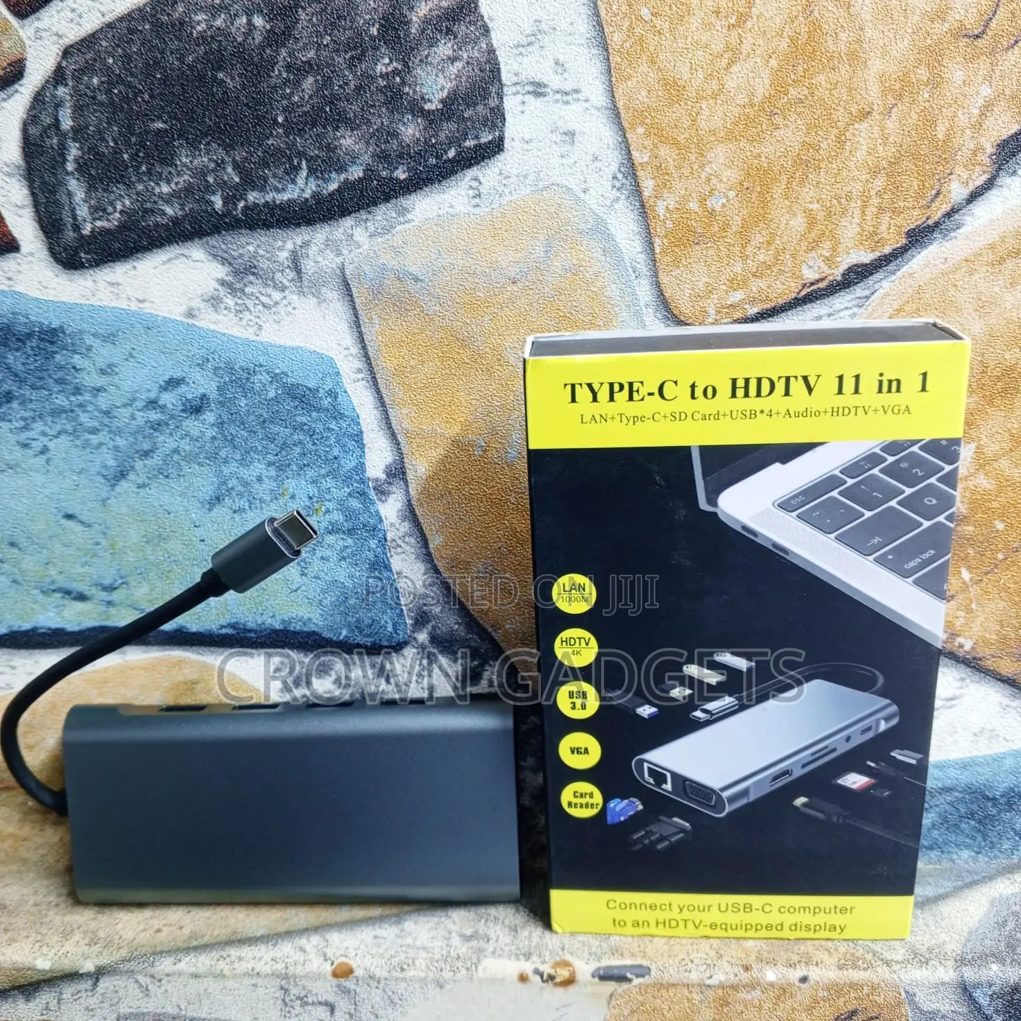 11-in-1 USB-C Hub With HDMI RJ45 USB 3.0 Audio