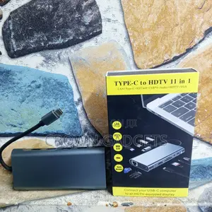11-in-1 USB-C Hub With HDMI RJ45 USB 3.0 Audio