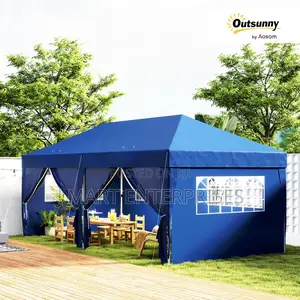 Outsunny 3 X 6 M Pop Up Gazebo Outdoor Garden With 6 Side Walls,