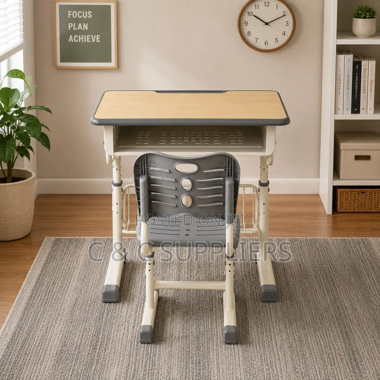 Modern Learning Kid's Desk and Chair Set