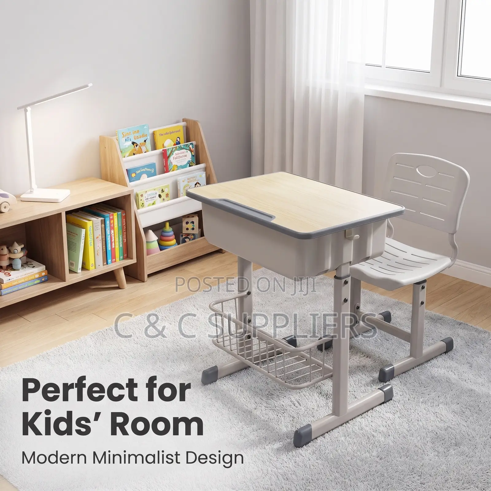 Modern Learning Kid's Desk and Chair Set