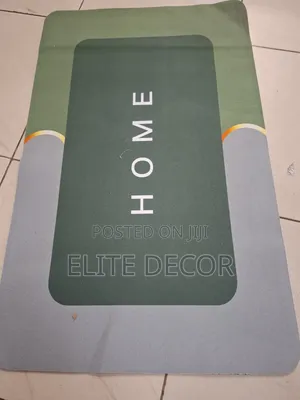 Home Green Grey Anti-Slip Velvet Bathroom/Kitchen Mat