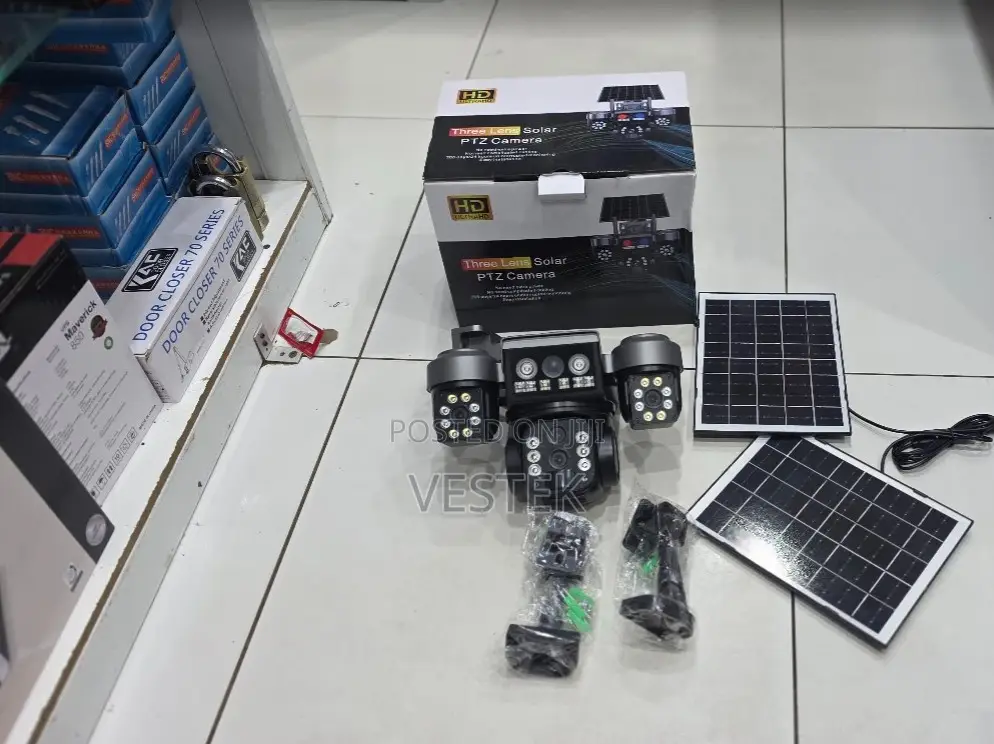 6MP 4G V380 Pro Triple Lens Outdoor Solar Camera