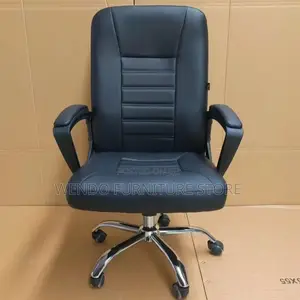 Office Chairs; Mid Back Leather Office Cushioned Chairs