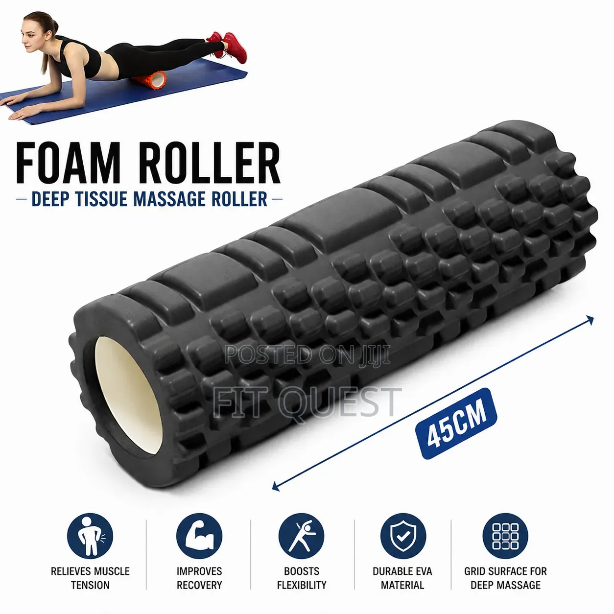 45cm High Density Foam Roller Massage Roller