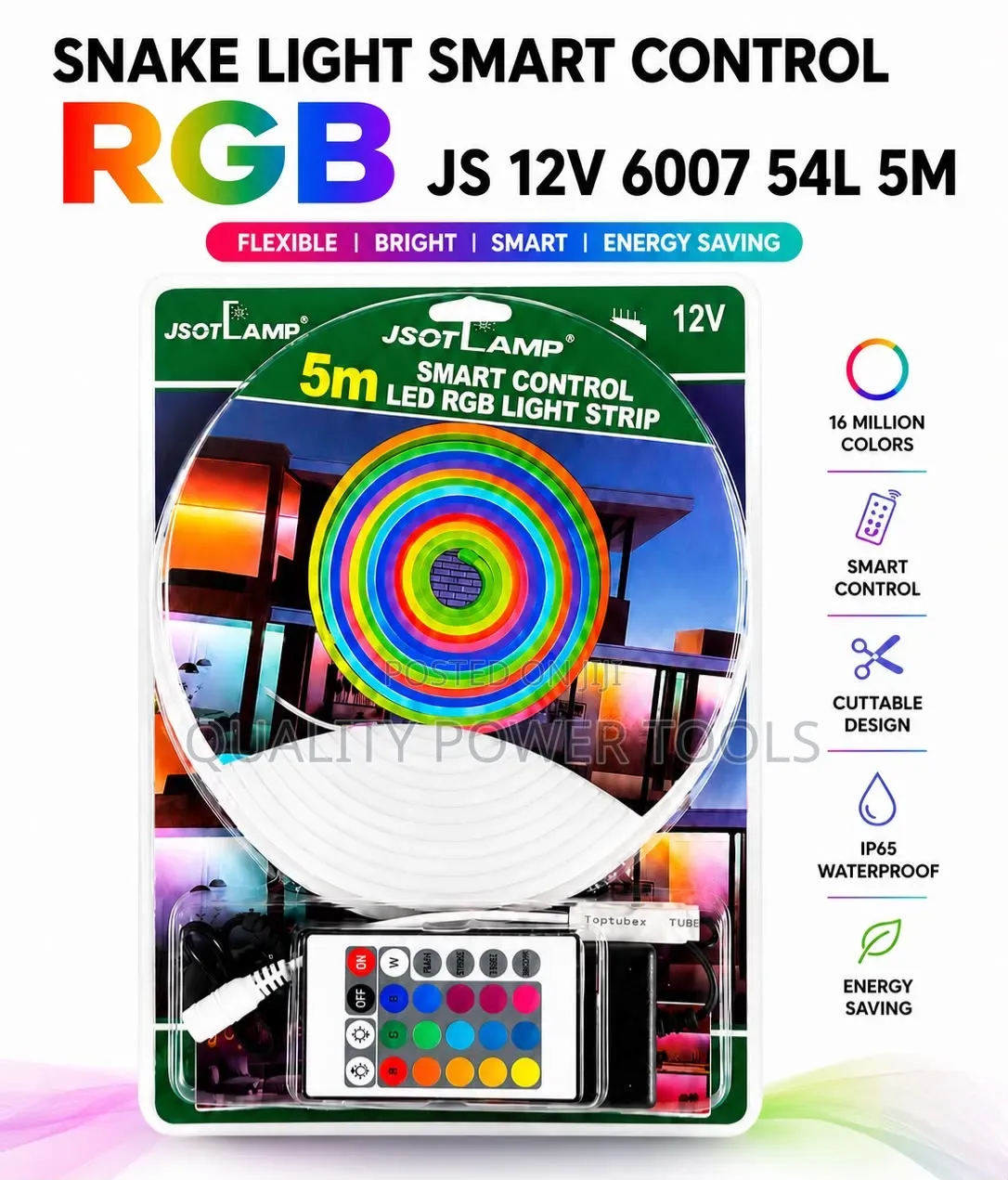 5m LED RGB Light Strip - RGB Colour Changing With Smart Control