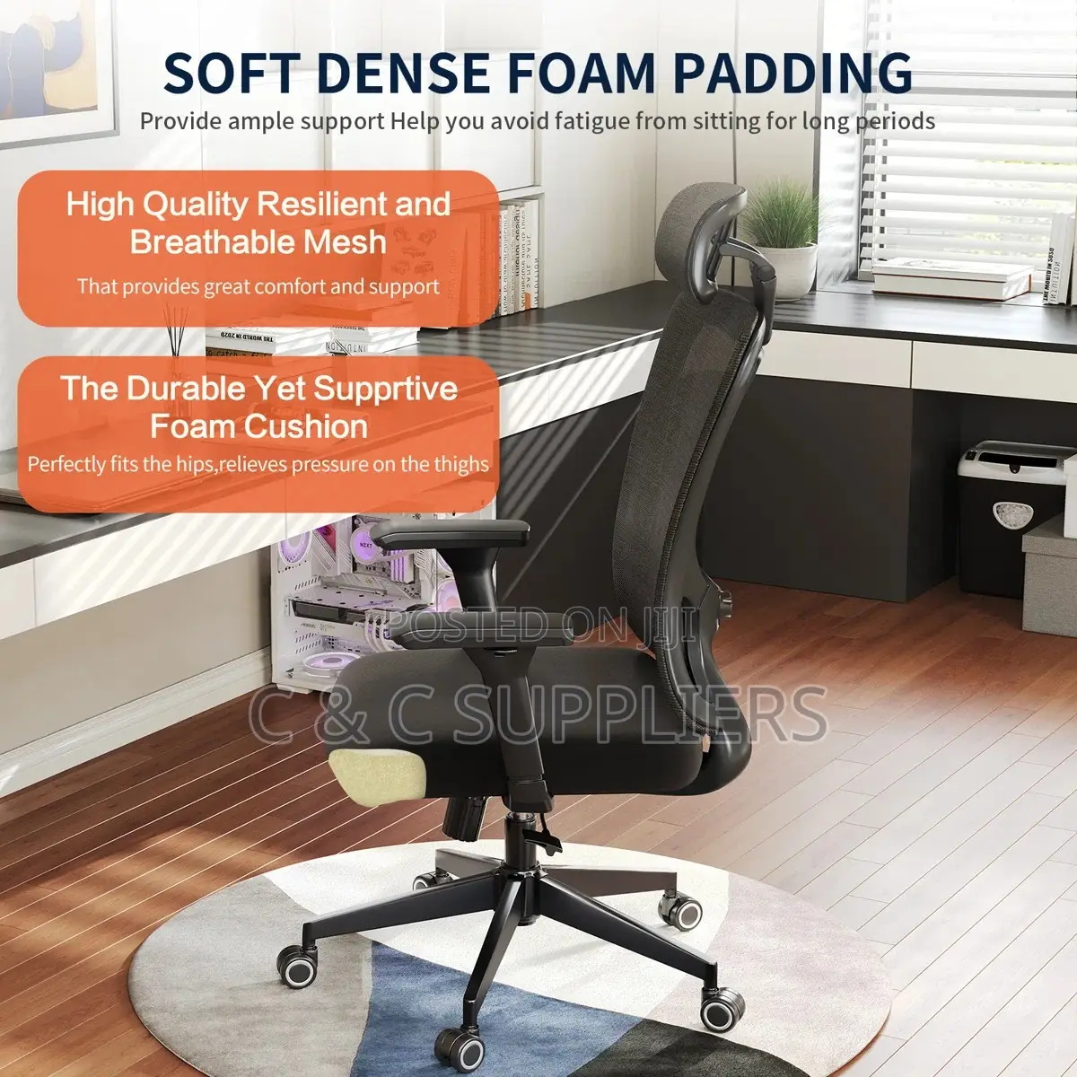 Swivel Modern Reception Ergonomic Chair.