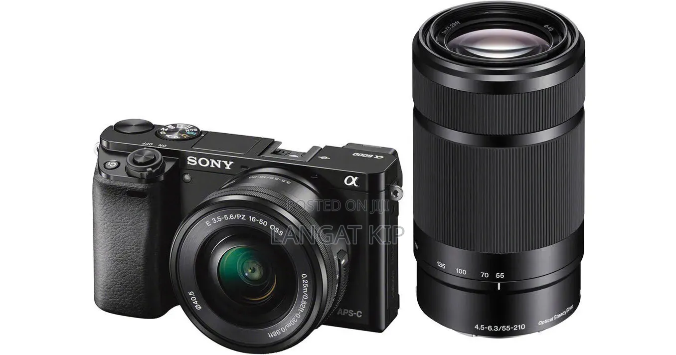 Sony A6000 Mirrorless With 19mm 55-210 Mm Lenses