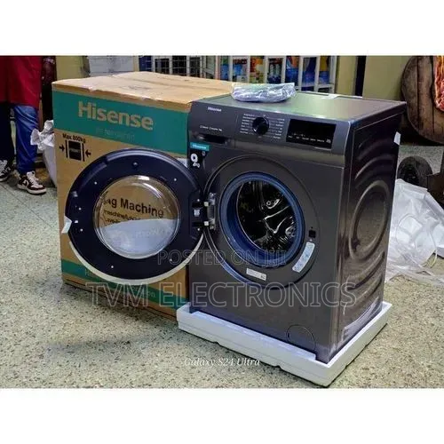 Hisense WFQP9014EVMT Front Load Washing Machine 9KG Silver 66 Washes
