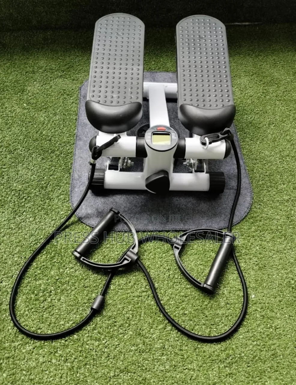 Portable Mini Stair Stepper With Resistance Bands LCD Monitor