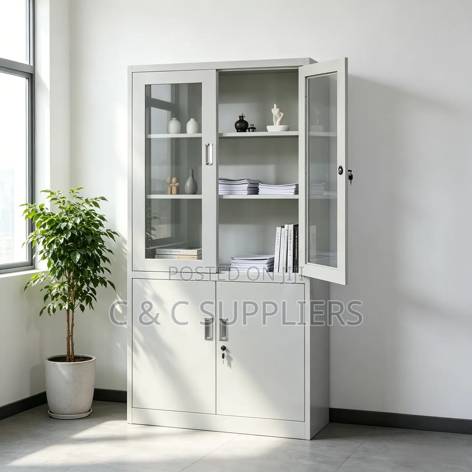 2-Door Cabinet With Adjustable Shelves