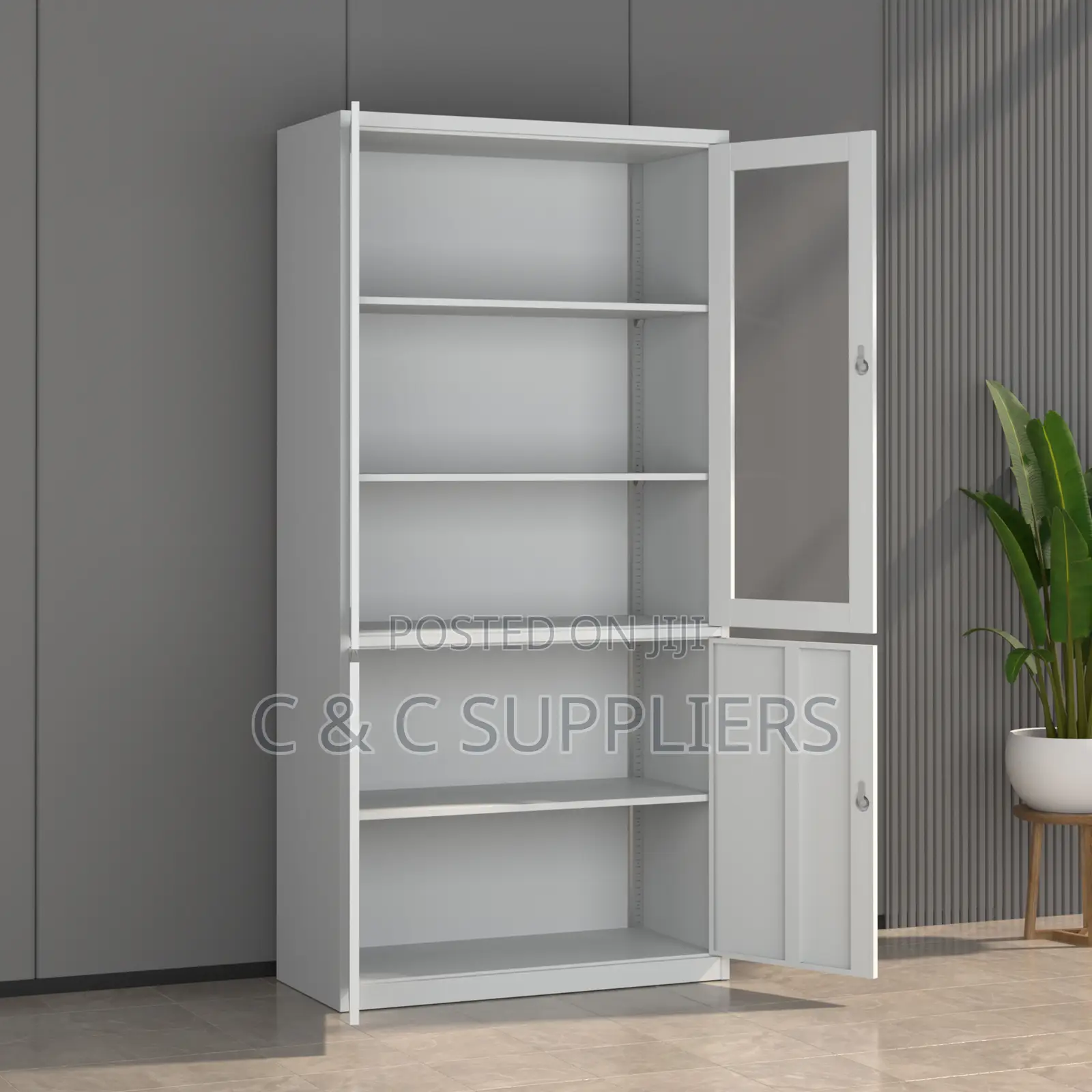 2-Door Cabinet With Adjustable Shelves