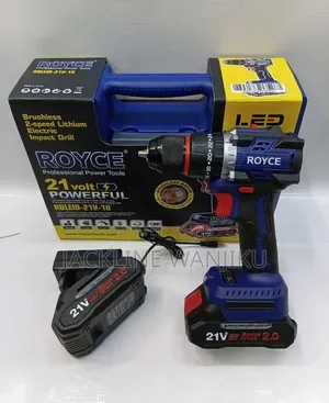 Powerful Royce Cordless Brushless 2-Speed Electric Impact Drill 21v