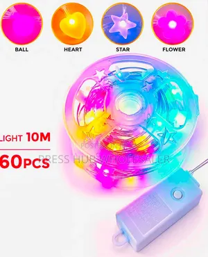 Decorative Star LED String Lights 10M 60PCS Multi-Color Spool