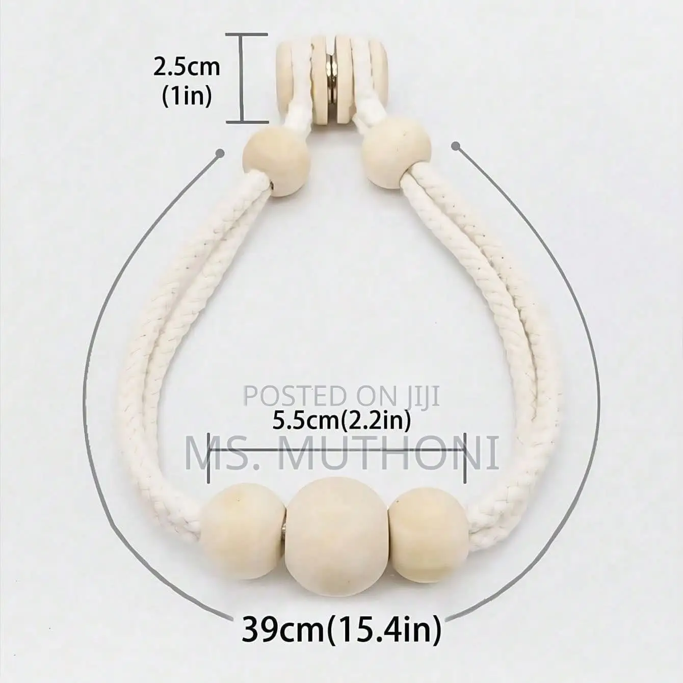Magnetic Wooden Bead Curtain Tiebacks