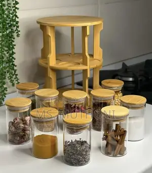 2-Tier Rotating Spice Jars Organizer