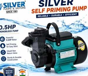 Silver Self-Priming Water Pump 0.5HP **