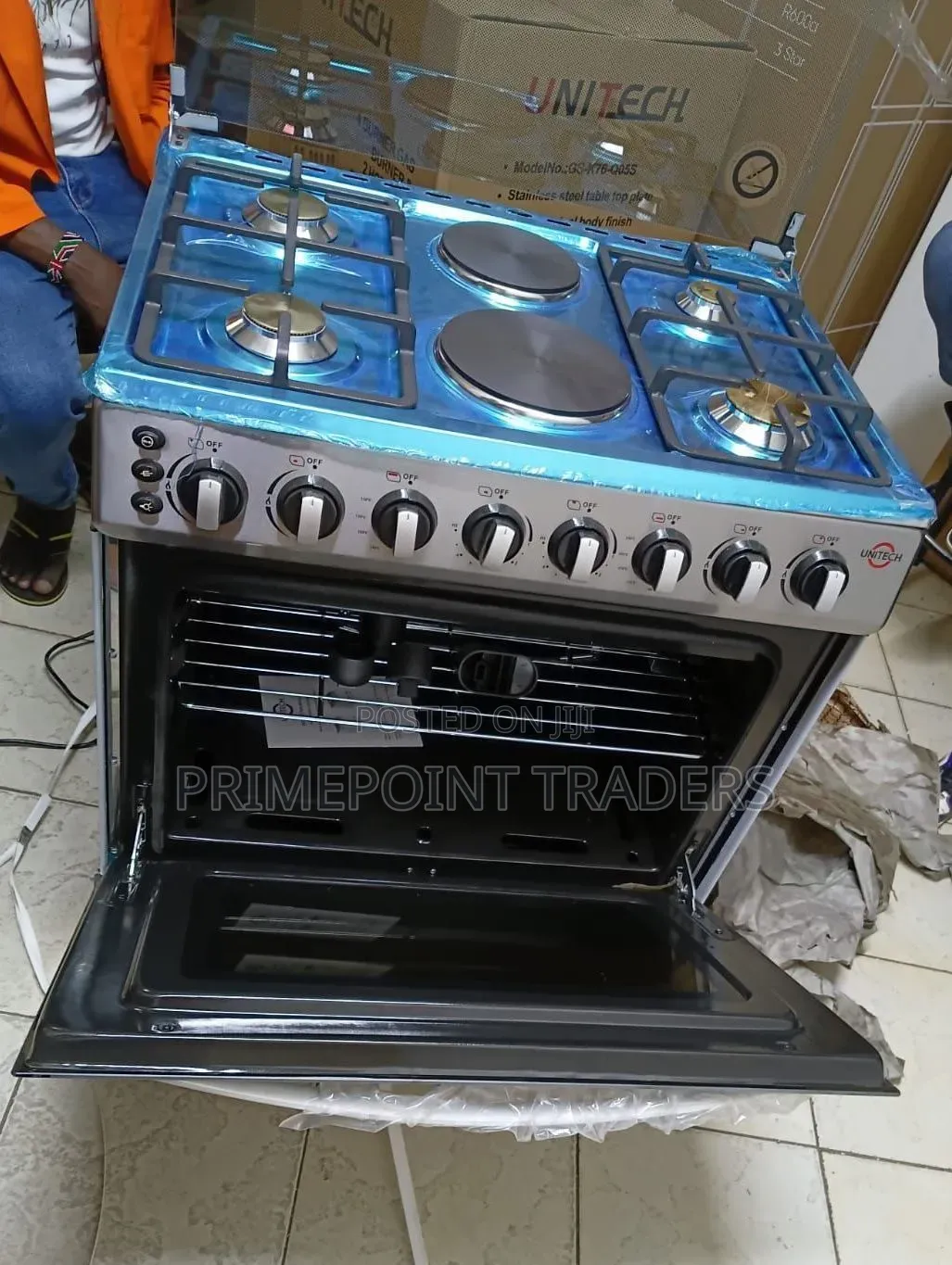 Unitech 60×90 4+2 Freestanding Gas Cooker – Spacious Versatile