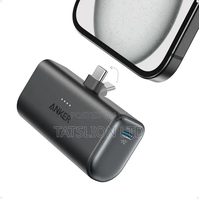 Anker Nano Power Bank USB-C Connector) 5000mah, 22.5w Black