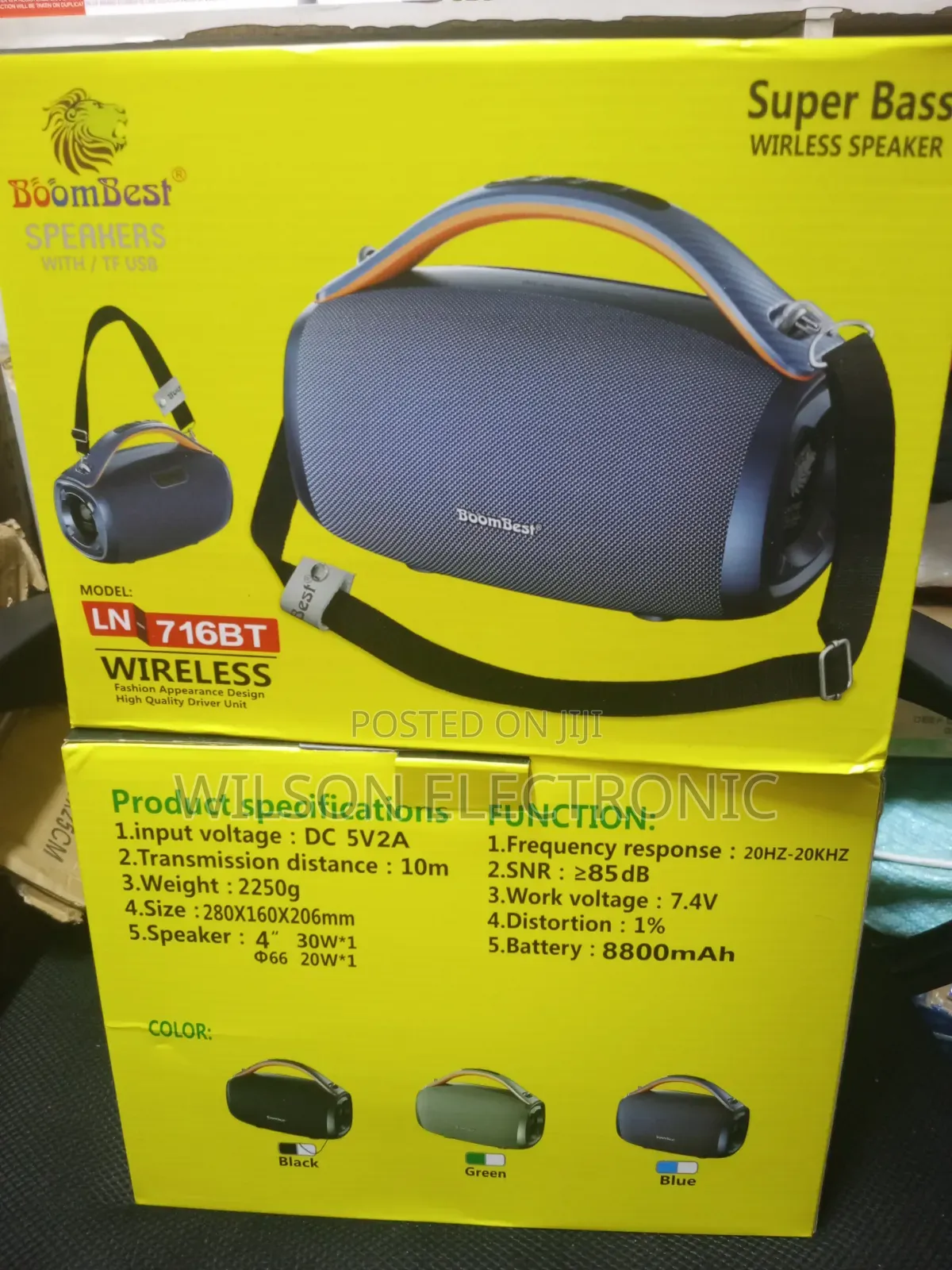 Wireless Bluetooth Bass Speaker. Boom Best LN-716BT