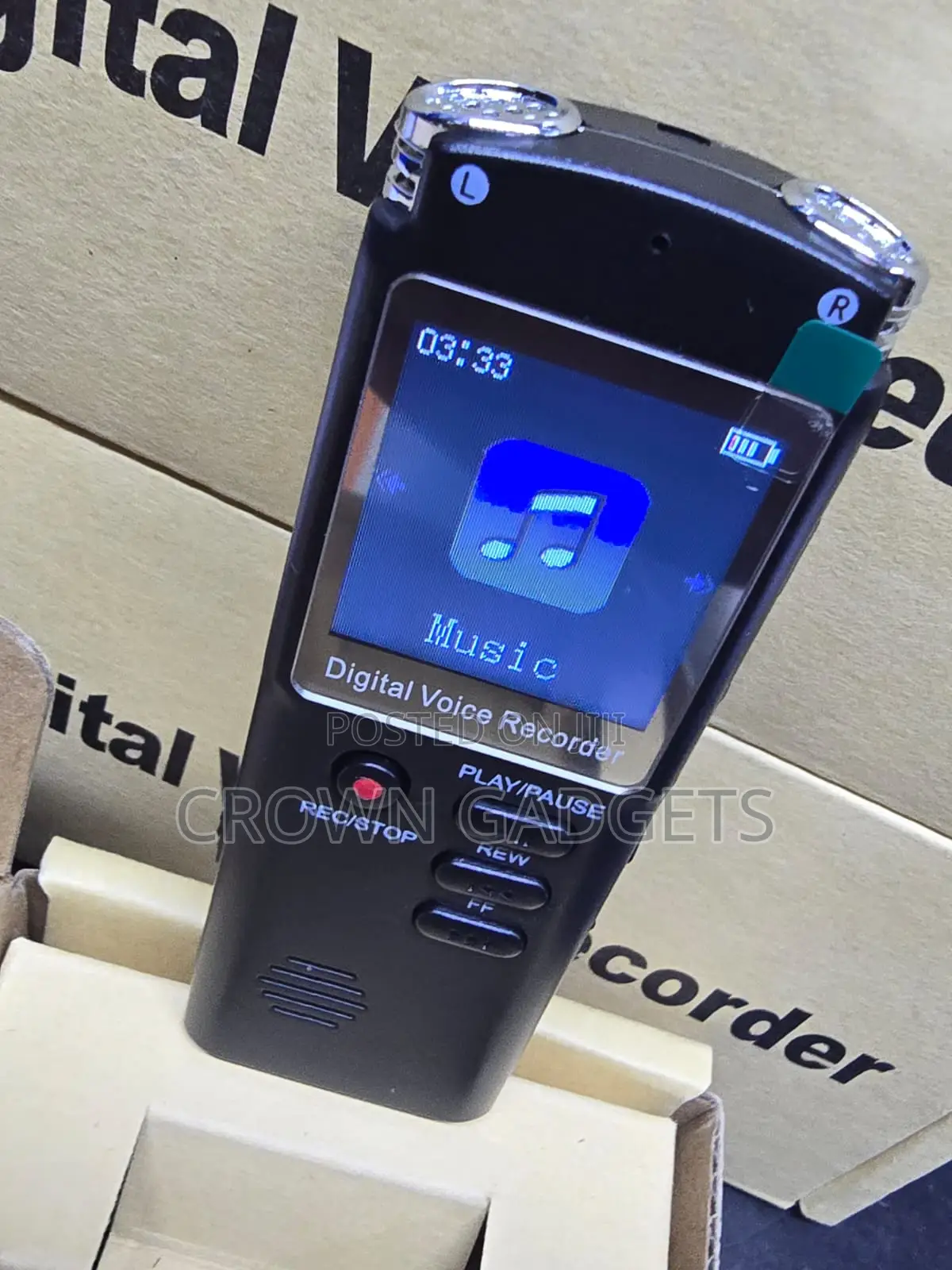 8GB Voice Recorder With LCD Display Noise Reduction