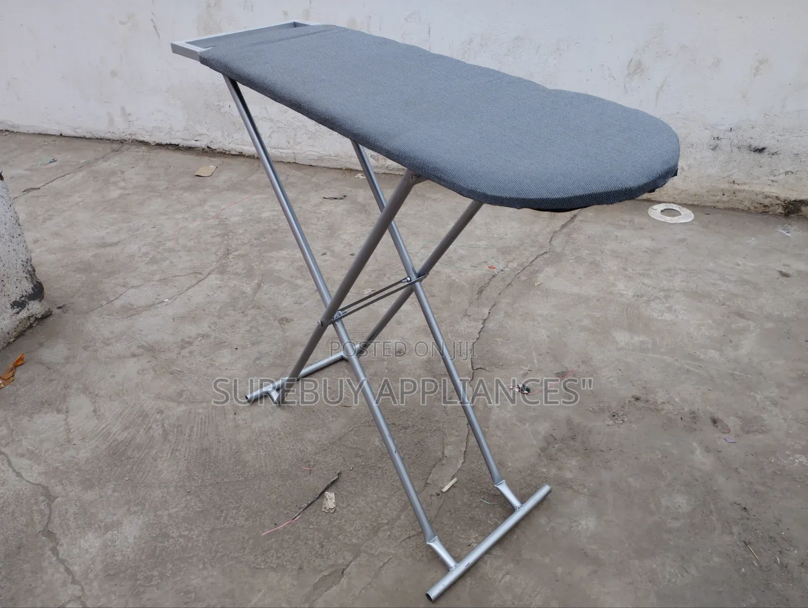 Metallic Foldable Ironing Board With Adjustable Height Stand