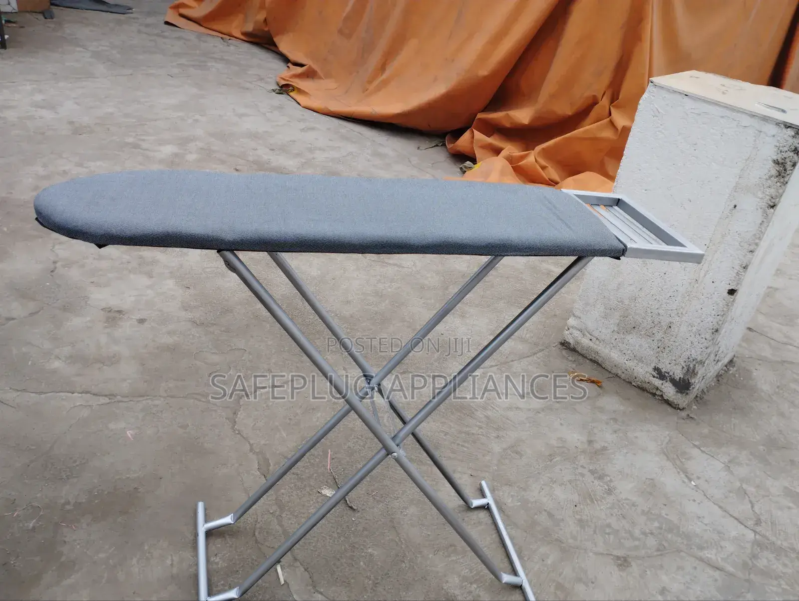 Heavy-Duty Metallic Ironing Board With Adjustable Foldable Design