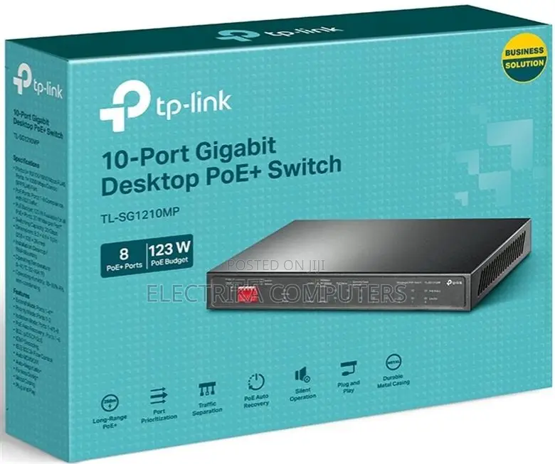 TP-Link TL-SG1210MP 10-Port Gigabit Switch With 8-Port PoE+