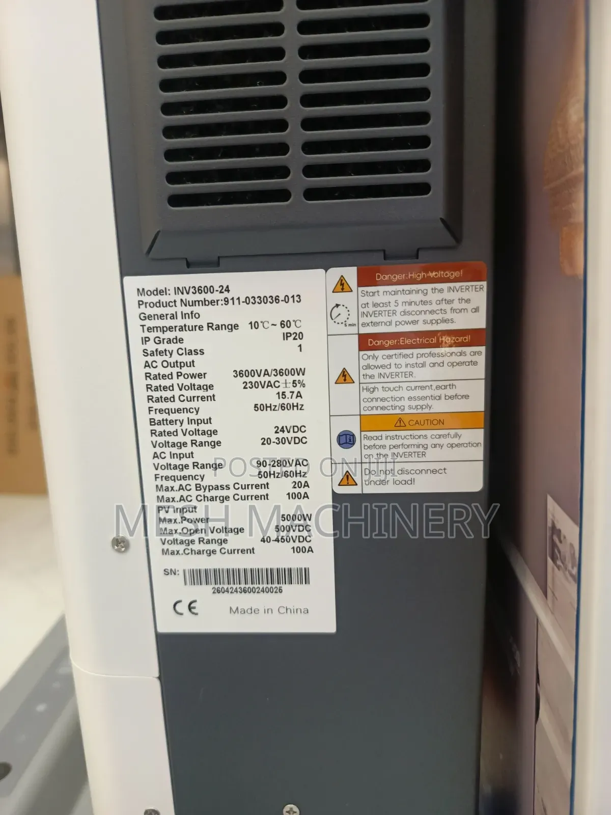 REDSUN Hybrid Solar Inverter 3.6kw