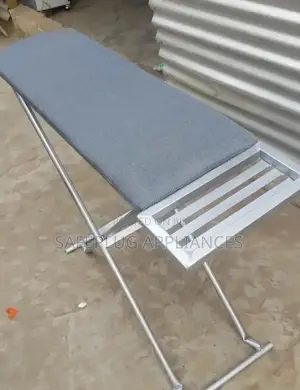 Metallic Foldable Ironing Board With Adjustable Height for Home