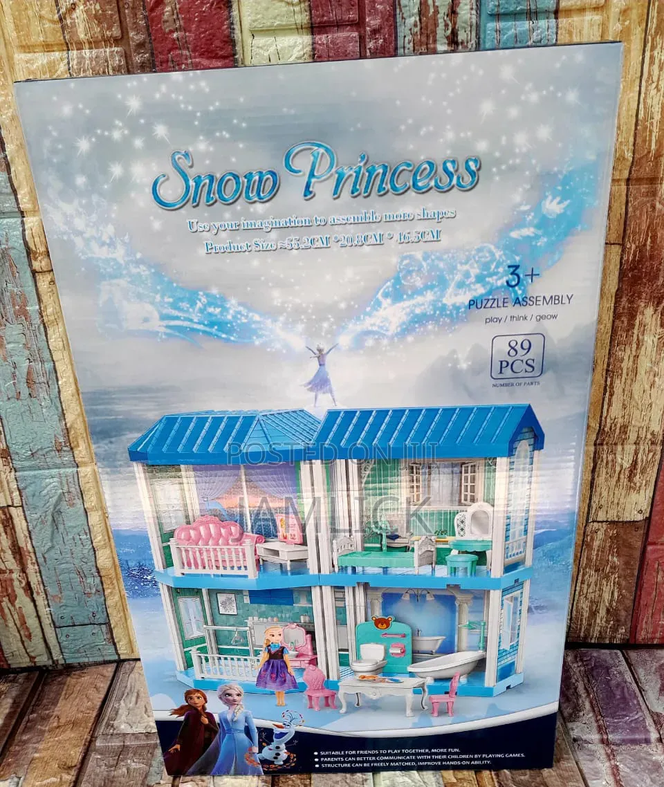 Snow Princess Doll House With Swimming Pool Bridge - KB
