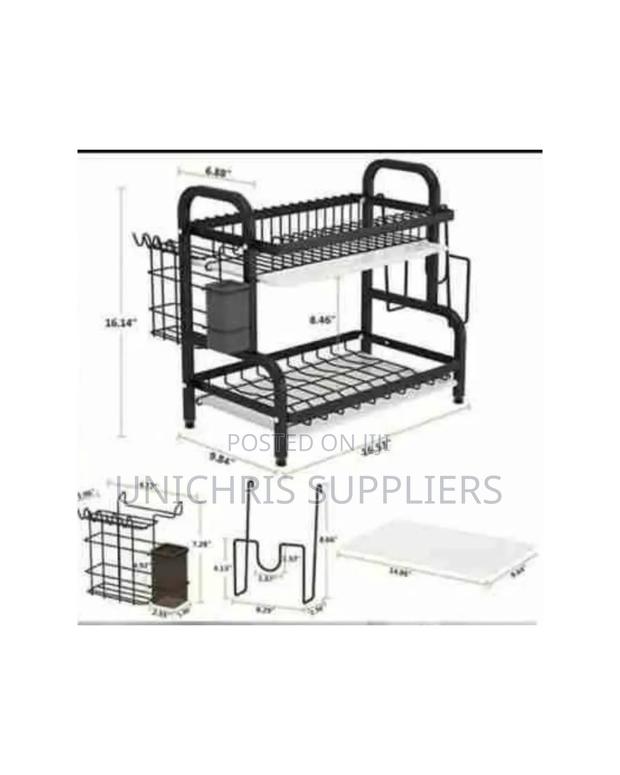 High Quality Carbon Steel Dish Rack 2 Tier