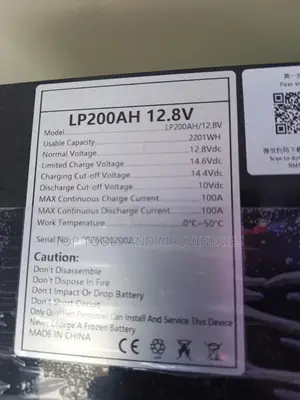 12.8V200AH 2.56KWH Solar Nyumbani Lithium Ion Solar Backup Battery