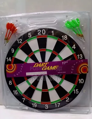 17 Inch Dart Board Game With Darts Indoor Outdoor Fun - Kb
