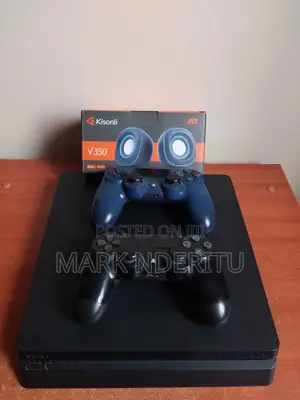 PlayStation 4 Slim 1TB – Mint Condition + Games Speakers