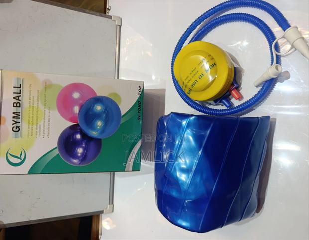 Gym Ball With Manual Pump Exercise Yoga Fitness Ball - KB