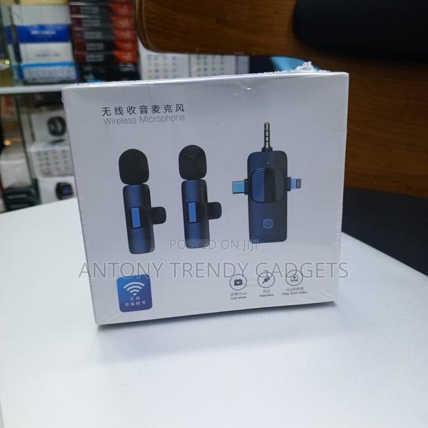 Wireless Lavalier Microphone Kit With Noise Cancellation