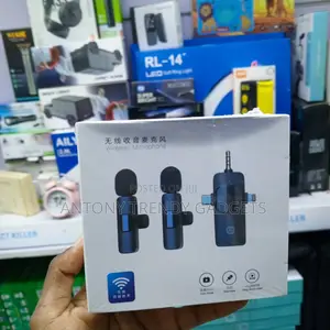 Wireless Lavalier Microphone Kit With Noise Cancellation