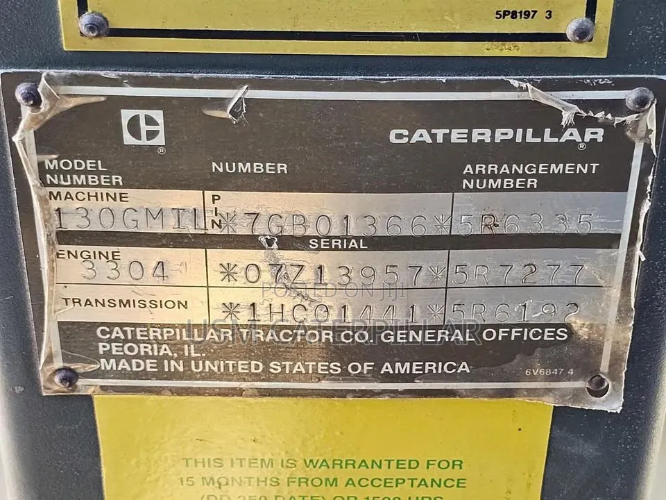 Ex USA Military CAT Grader