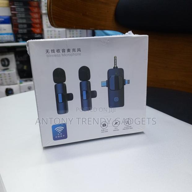 Professional 3-in-1 Wireless Lavalier Mic for iPhone Android - thumbnail 2