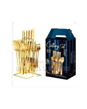 24pc Cutlery Set (Gold Colour)